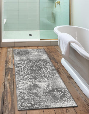 Gray 3' 3 x 16' 5 Sofia Runner Area Rug Durable Easy Clean Stain Resistant Unique Carpet for Affordable Interior Home Design for Sale at Rug Engine