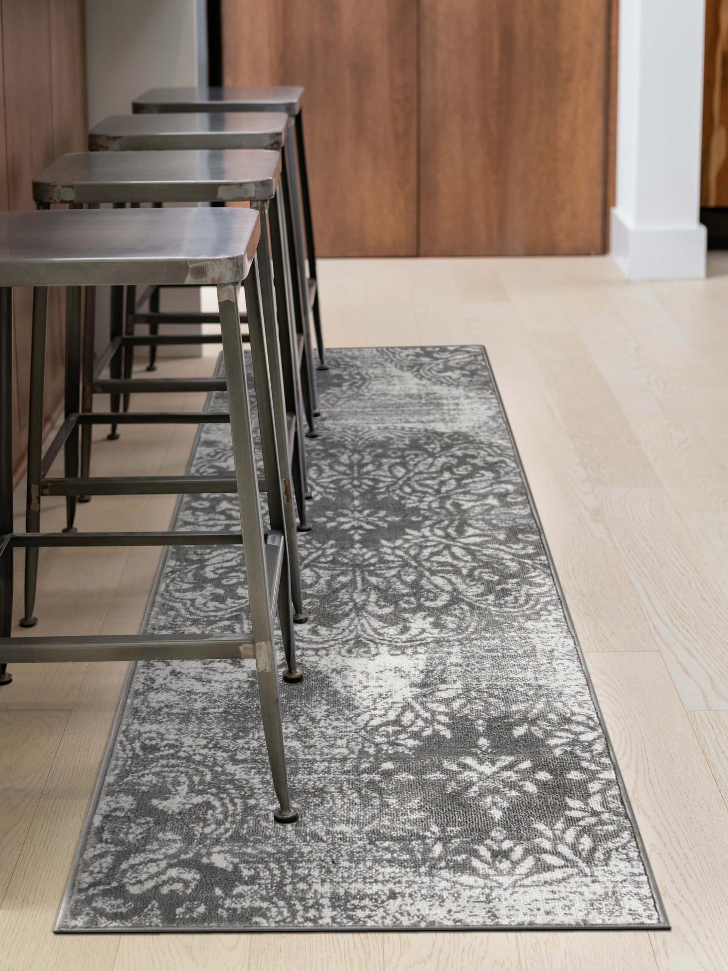 Gray 2' x 9' 10 Sofia Runner Area Rug Durable Easy Clean Stain Resistant Unique Carpet for Affordable Interior Home Design for Sale at Rug Engine