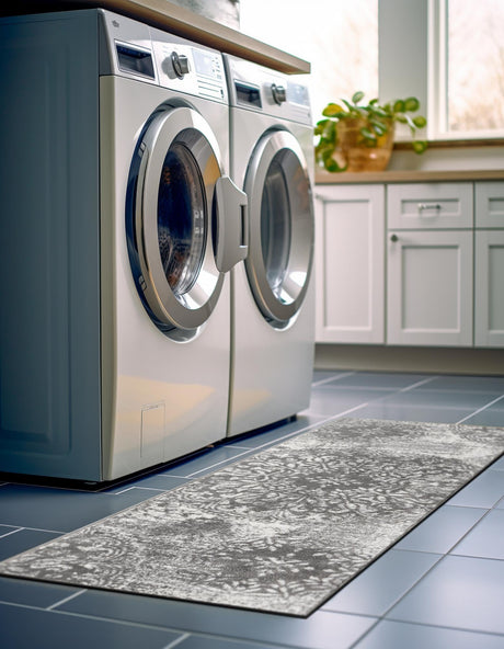 Gray 2' x 13' 1 Sofia Runner Area Rug Durable Easy Clean Stain Resistant Unique Carpet for Affordable Interior Home Design for Sale at Rug Engine