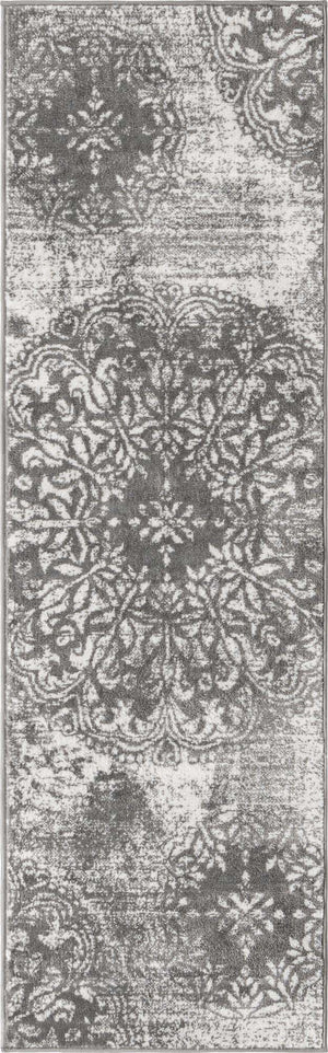 Gray 2' x 6' 7 Sofia Runner Area Rug Durable Easy Clean Stain Resistant Unique Carpet for Affordable Interior Home Design for Sale at Rug Engine