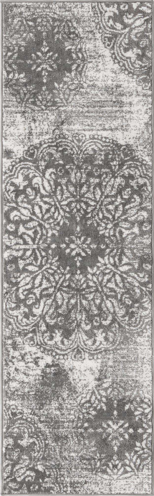 Gray 2' x 6' 7 Sofia Runner Area Rug Durable Easy Clean Stain Resistant Unique Carpet for Affordable Interior Home Design for Sale at Rug Engine