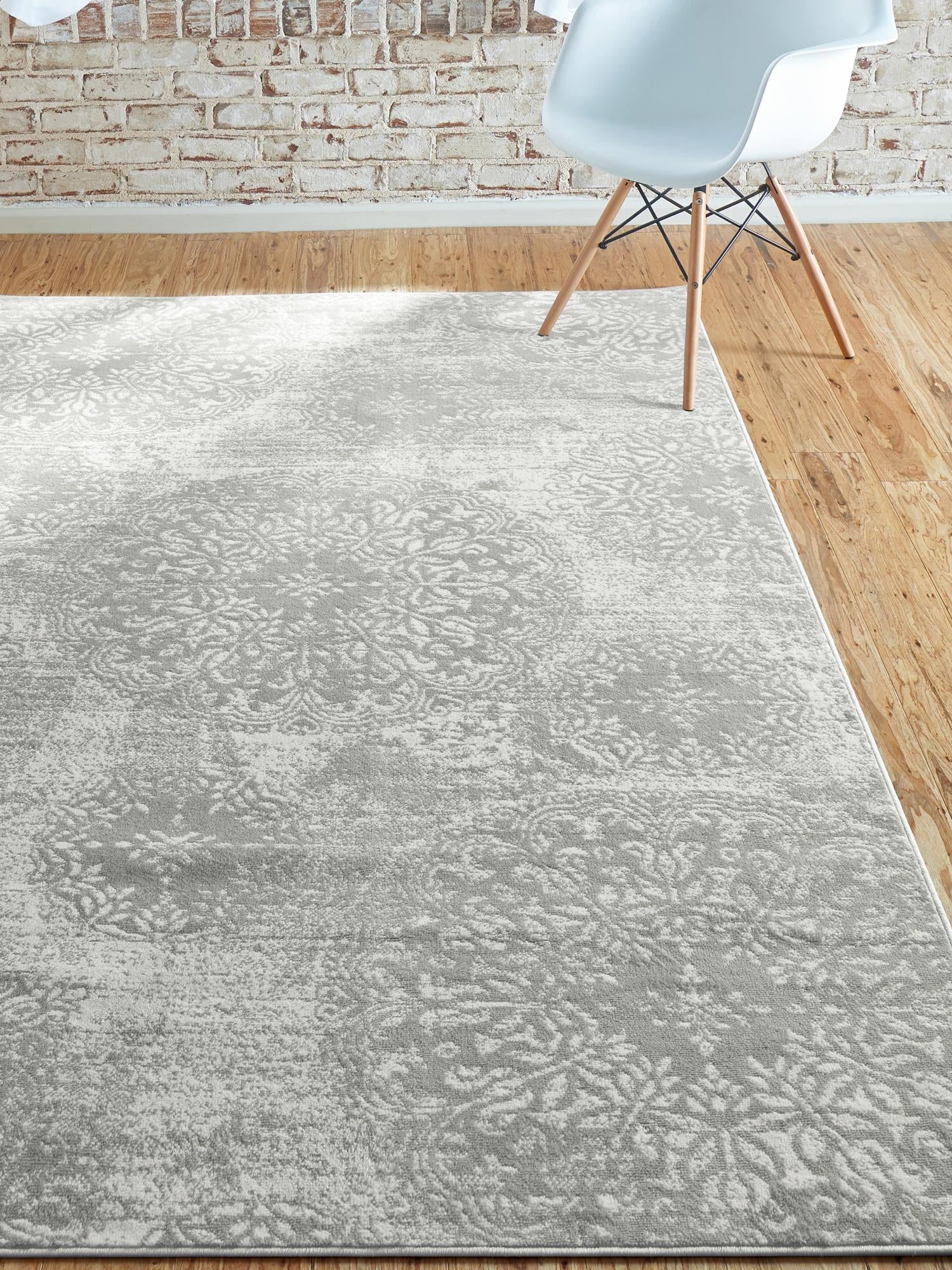 Light Gray 9' x 12' Sofia Rectangle Area Rug Durable Easy Clean Stain Resistant Unique Carpet for Affordable Interior Home Design for Sale at Rug Engine