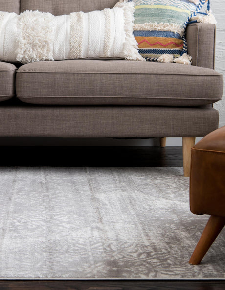 Light Gray 6' 1 x 9' Sofia Rectangle Area Rug Durable Easy Clean Stain Resistant Unique Carpet for Affordable Interior Home Design for Sale at Rug Engine