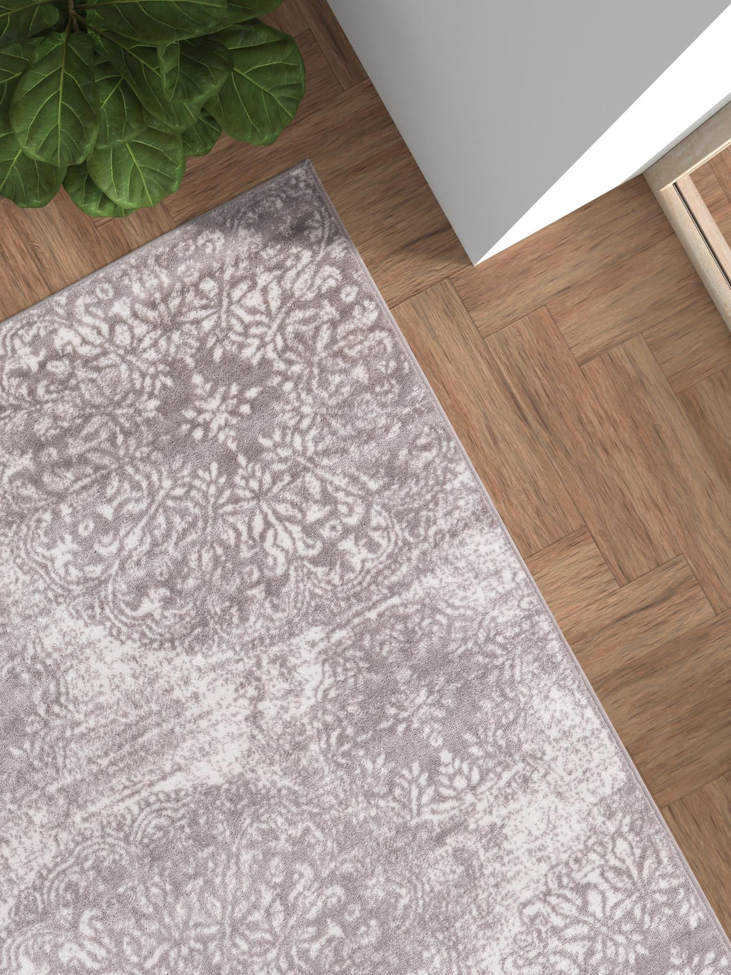 Light Gray 6' 1 x 9' Sofia Rectangle Area Rug Durable Easy Clean Stain Resistant Unique Carpet for Affordable Interior Home Design for Sale at Rug Engine