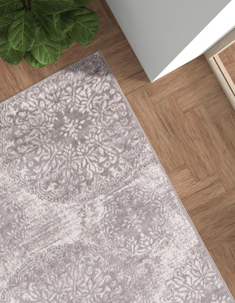Light Gray 2' x 3' 1 Sofia Rectangle Area Rug Durable Easy Clean Stain Resistant Unique Carpet for Affordable Interior Home Design for Sale at Rug Engine