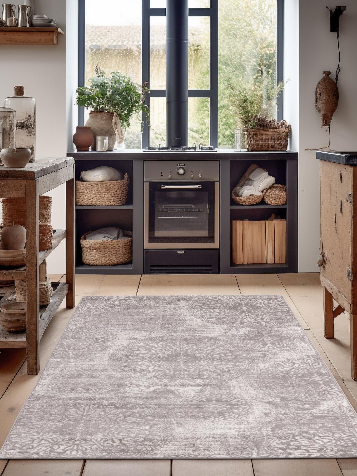 Light Gray 7' 10 x 10' Sofia Rectangle Area Rug Durable Easy Clean Stain Resistant Unique Carpet for Affordable Interior Home Design for Sale at Rug Engine