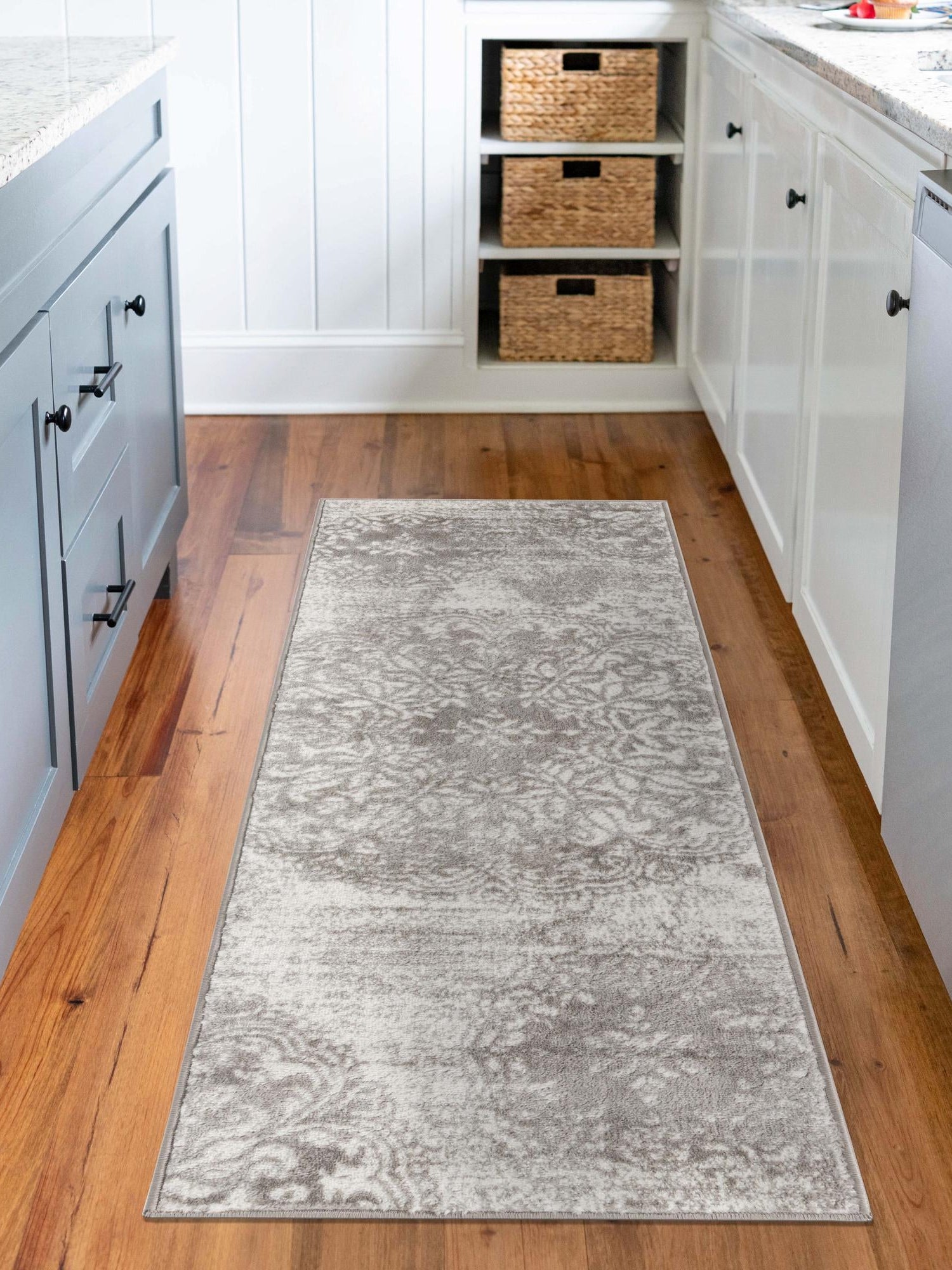 Light Gray 3' 3 x 16' 5 Sofia Runner Area Rug Durable Easy Clean Stain Resistant Unique Carpet for Affordable Interior Home Design for Sale at Rug Engine