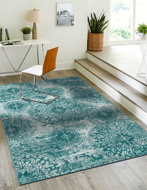 Turquoise 5' 3 x 8' Sofia Rectangle Rug