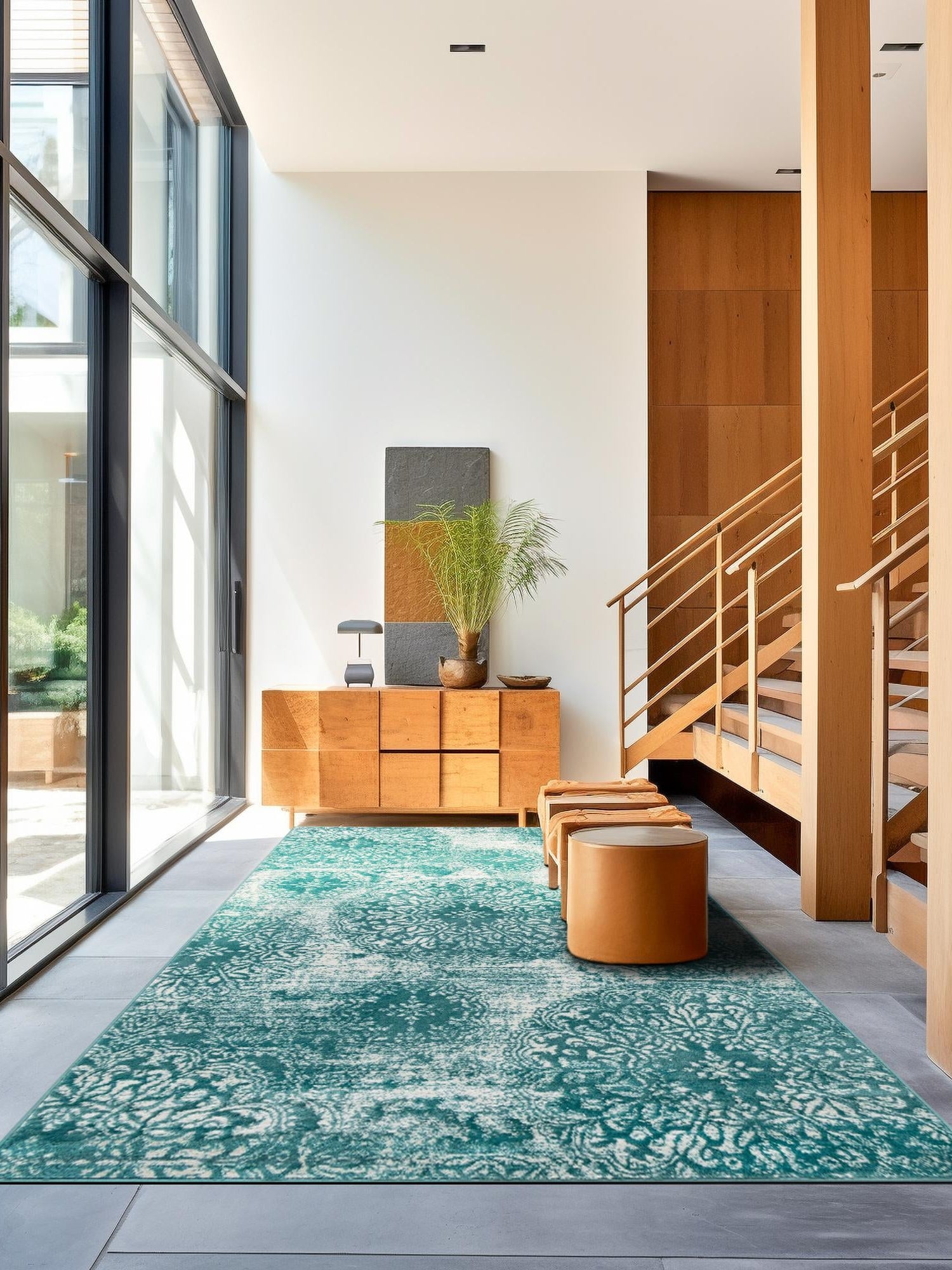 Turquoise 9' x 12' Sofia Rectangle Area Rug Durable Easy Clean Stain Resistant Unique Carpet for Affordable Interior Home Design for Sale at Rug Engine