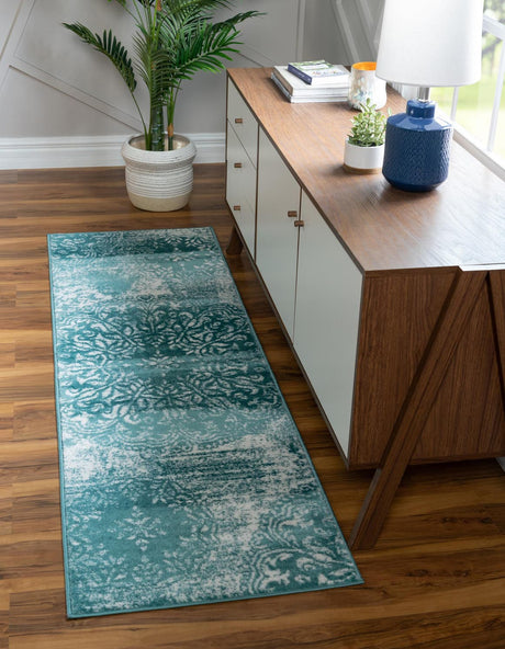 Turquoise 2' x 7' Sofia Runner Rug