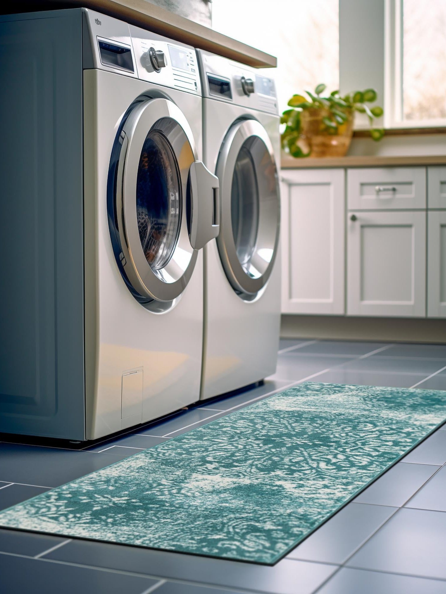 Turquoise 3' 3 x 19' 8 Sofia Runner Area Rug Durable Easy Clean Stain Resistant Unique Carpet for Affordable Interior Home Design for Sale at Rug Engine