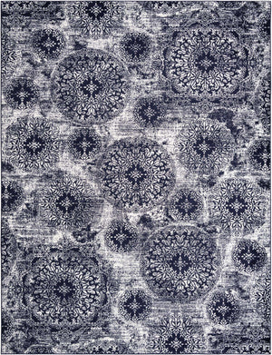Navy Blue 9' x 12' Sofia Rectangle Rug