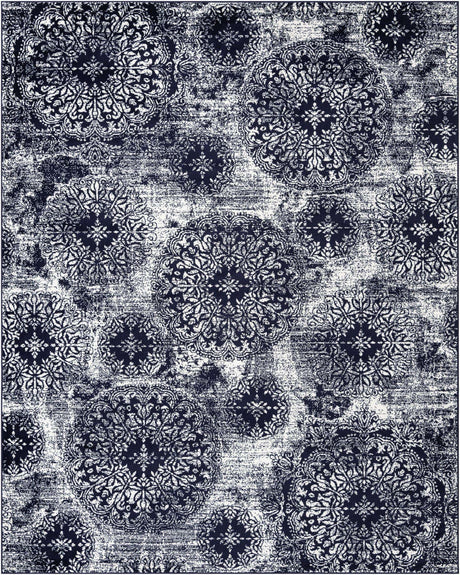 Navy Blue 8' x 10' Sofia Rectangle Rug