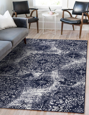 Navy Blue 8' x 10' Sofia Rectangle Rug