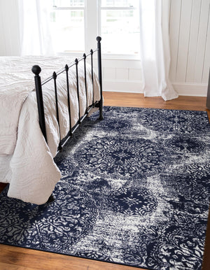 Navy Blue 8' x 10' Sofia Rectangle Rug