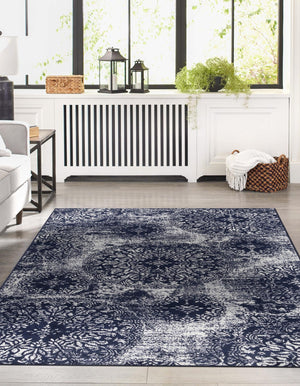 Navy Blue 7' 1 x 10' Sofia Rectangle Rug