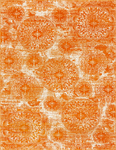 Orange 9' x 12' 2 Sofia Rectangle Rug