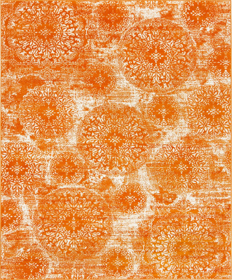 Orange 8' x 10' Sofia Rectangle Rug