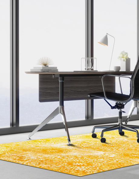 Yellow 7' 10 x 11' Sofia Rectangle Area Rug Durable Easy Clean Stain Resistant Unique Carpet for Affordable Interior Home Design for Sale at Rug Engine