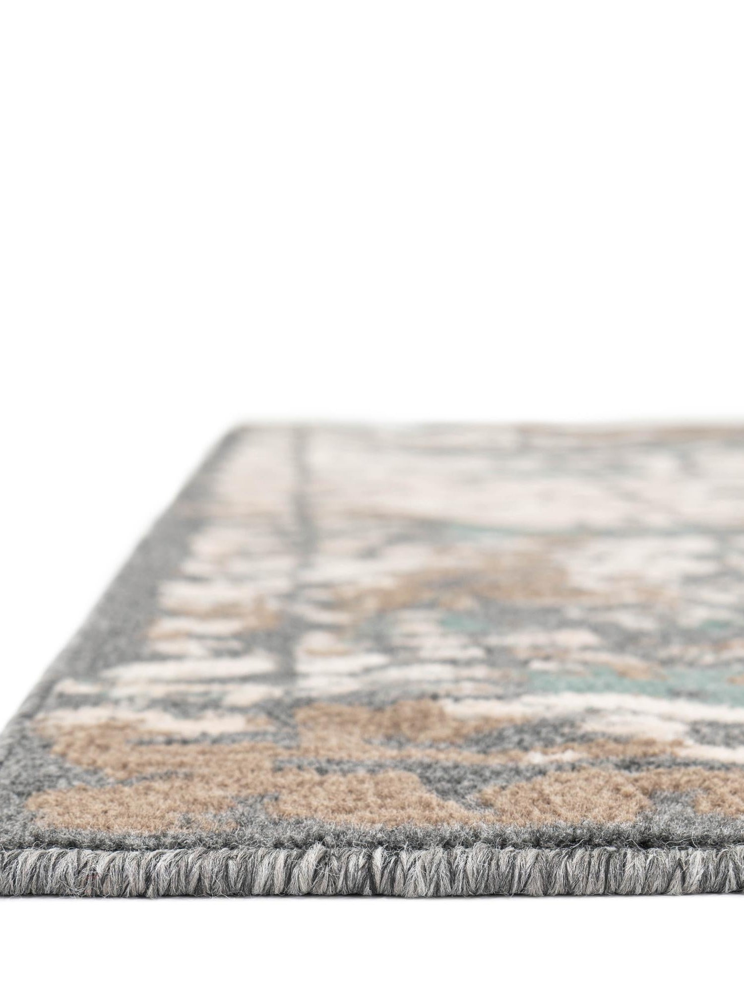 Gray 8' x 10' Tuareg Rectangle Area Rug Vintage Inspired Distressed Look Durable Easy Clean Carpet for Unique Home Interiors for Sale at Rug Engine
