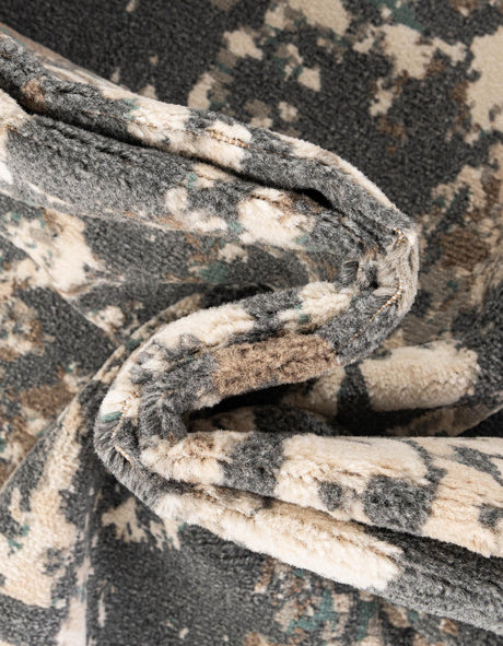 Gray 5' 1 x 8' Tuareg Rectangle Area Rug Vintage Inspired Distressed Look Durable Easy Clean Carpet for Unique Home Interiors for Sale at Rug Engine