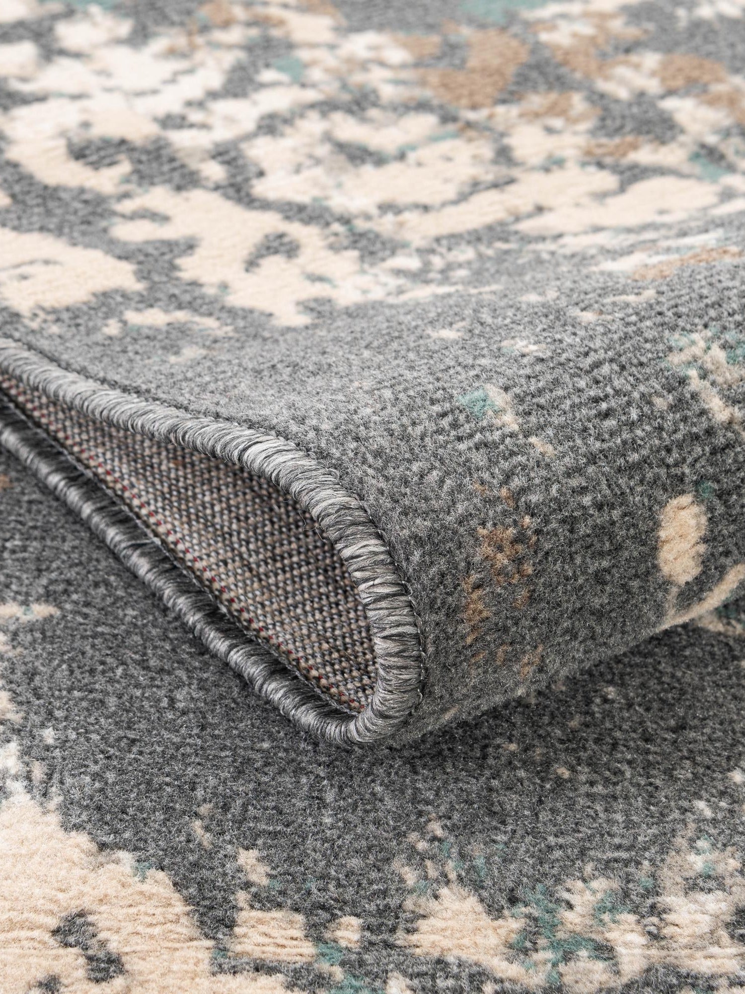 Gray 2' 7 x 12' Tuareg Runner Area Rug Vintage Inspired Distressed Look Durable Easy Clean Carpet for Unique Home Interiors for Sale at Rug Engine