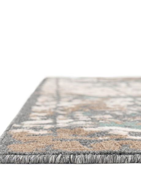 Gray 2' 7 x 12' Tuareg Runner Area Rug Vintage Inspired Distressed Look Durable Easy Clean Carpet for Unique Home Interiors for Sale at Rug Engine
