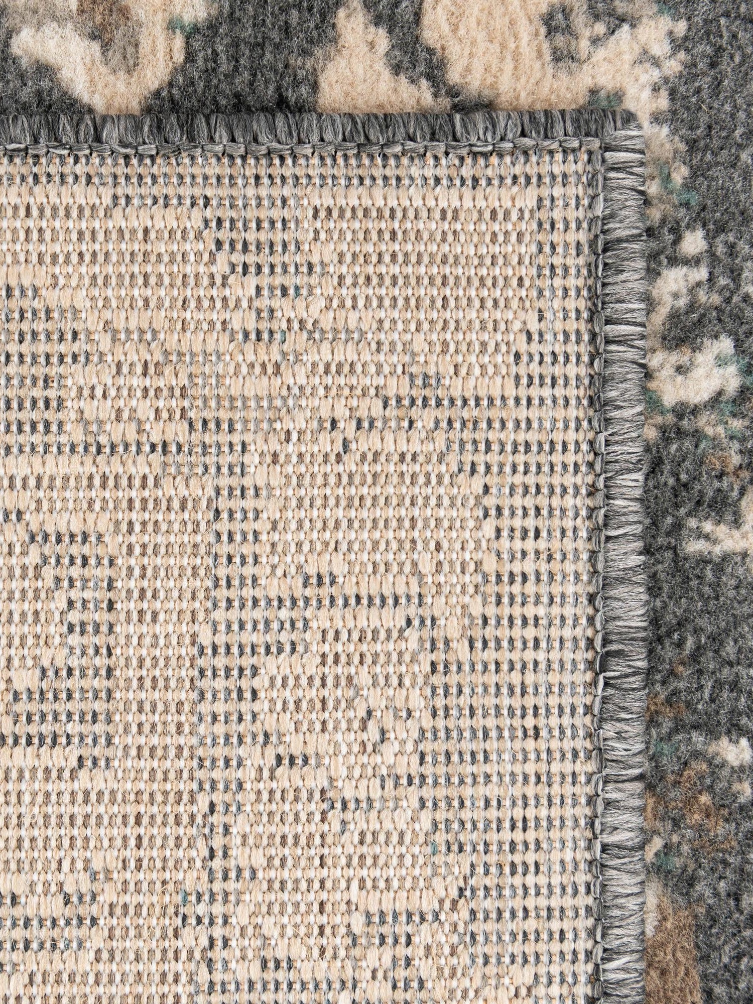 Gray 2' 7 x 12' Tuareg Runner Area Rug Vintage Inspired Distressed Look Durable Easy Clean Carpet for Unique Home Interiors for Sale at Rug Engine
