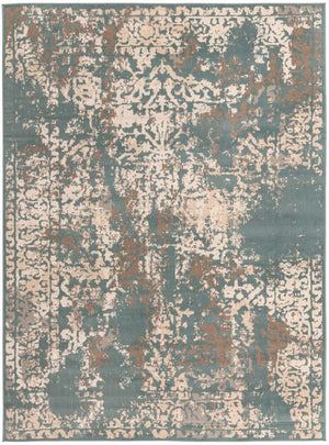 Green 9' x 12' 2 Tuareg Rectangle Area Rug Vintage Inspired Distressed Look Durable Easy Clean Carpet for Unique Home Interiors for Sale at Rug Engine