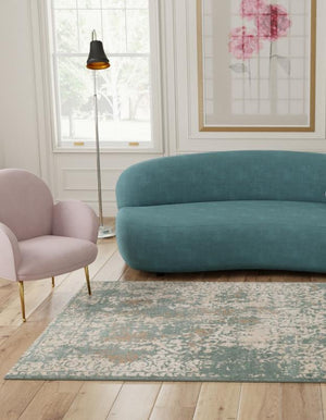 Green 9' x 12' 2 Tuareg Rectangle Area Rug Vintage Inspired Distressed Look Durable Easy Clean Carpet for Unique Home Interiors for Sale at Rug Engine