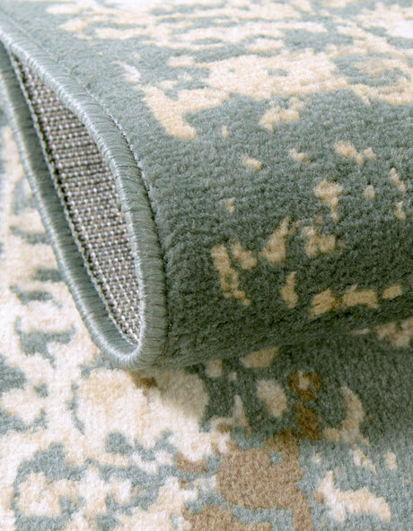 Green 4' 1 x 6' 1 Tuareg Rectangle Area Rug Vintage Inspired Distressed Look Durable Easy Clean Carpet for Unique Home Interiors for Sale at Rug Engine