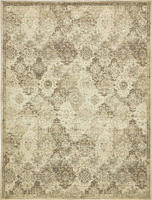 Beige 9' x 12' 2 Tuareg Rectangle Area Rug Vintage Inspired Distressed Look Durable Easy Clean Carpet for Unique Home Interiors for Sale at Rug Engine