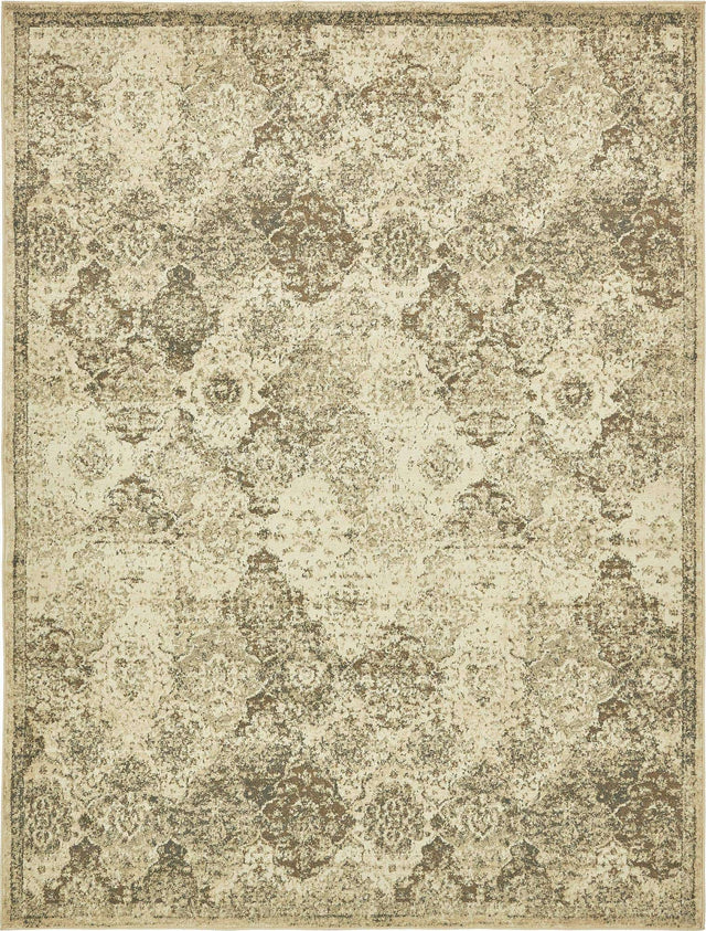 Beige 9' x 12' 2 Tuareg Rectangle Area Rug Vintage Inspired Distressed Look Durable Easy Clean Carpet for Unique Home Interiors for Sale at Rug Engine