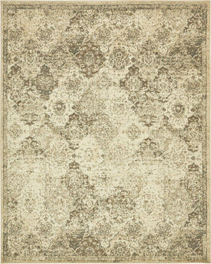 Beige 8' x 10' Tuareg Rectangle Area Rug Vintage Inspired Distressed Look Durable Easy Clean Carpet for Unique Home Interiors for Sale at Rug Engine