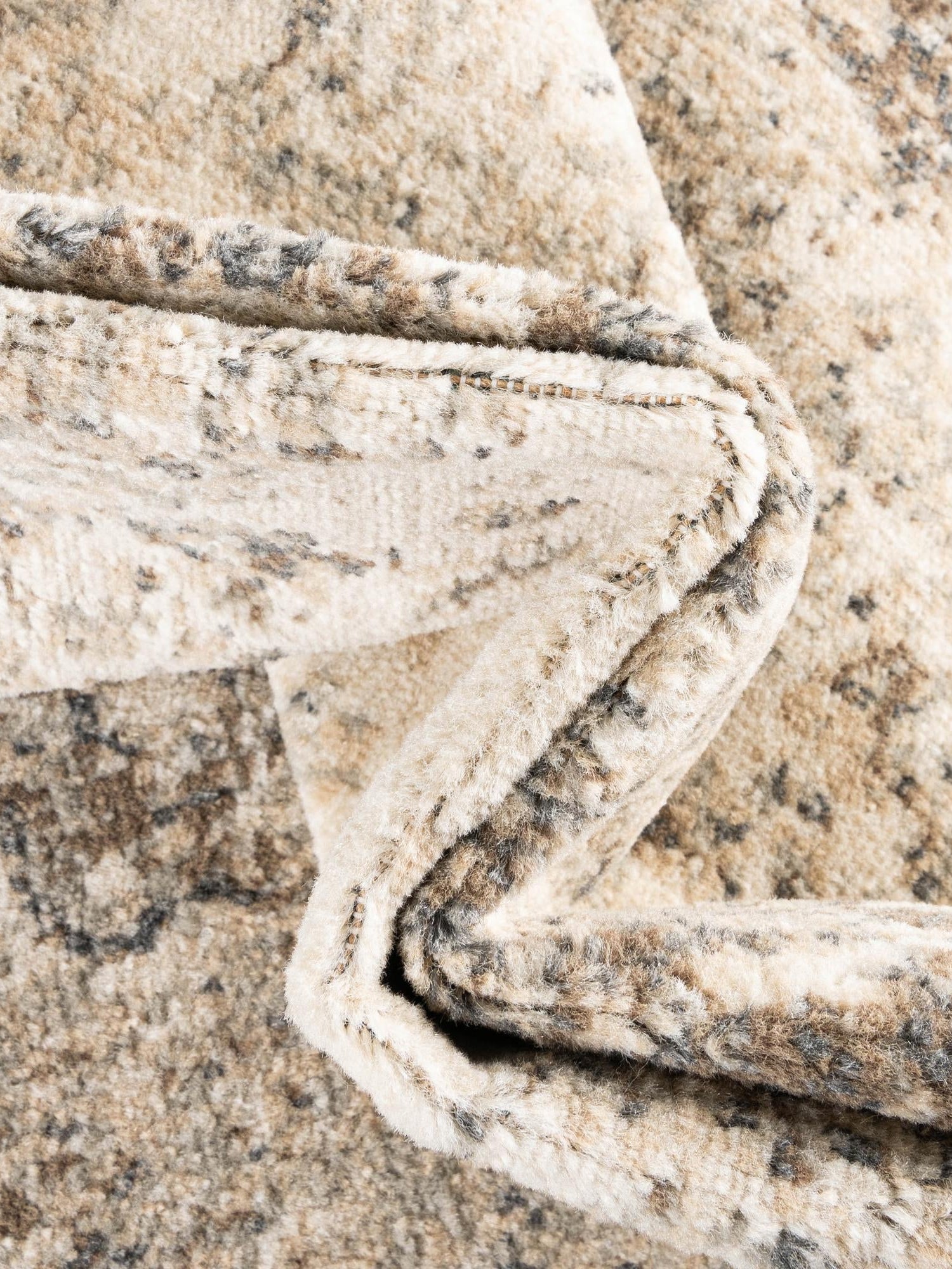Beige 4' x 6' Tuareg Rectangle Area Rug Vintage Inspired Distressed Look Durable Easy Clean Carpet for Unique Home Interiors for Sale at Rug Engine