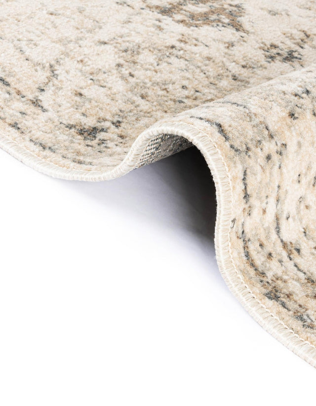 Beige 8' x 10' Tuareg Rectangle Area Rug Vintage Inspired Distressed Look Durable Easy Clean Carpet for Unique Home Interiors for Sale at Rug Engine