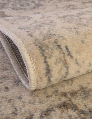 Beige 8' x 8' Tuareg Square Area Rug Vintage Inspired Distressed Look Durable Easy Clean Carpet for Unique Home Interiors for Sale at Rug Engine