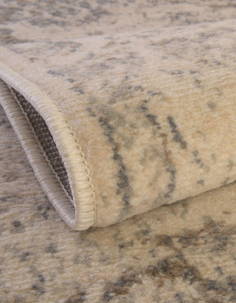 Beige 8' x 8' Tuareg Square Area Rug Vintage Inspired Distressed Look Durable Easy Clean Carpet for Unique Home Interiors for Sale at Rug Engine