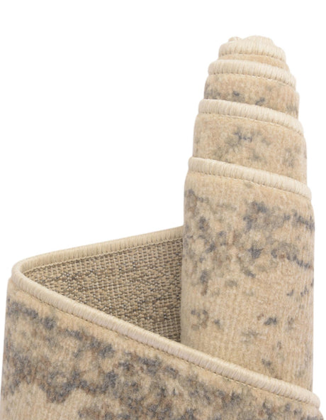 Beige 8' x 8' Tuareg Square Area Rug Vintage Inspired Distressed Look Durable Easy Clean Carpet for Unique Home Interiors for Sale at Rug Engine