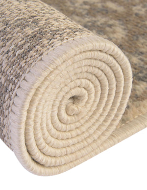 Beige 8' x 8' Tuareg Square Area Rug Vintage Inspired Distressed Look Durable Easy Clean Carpet for Unique Home Interiors for Sale at Rug Engine