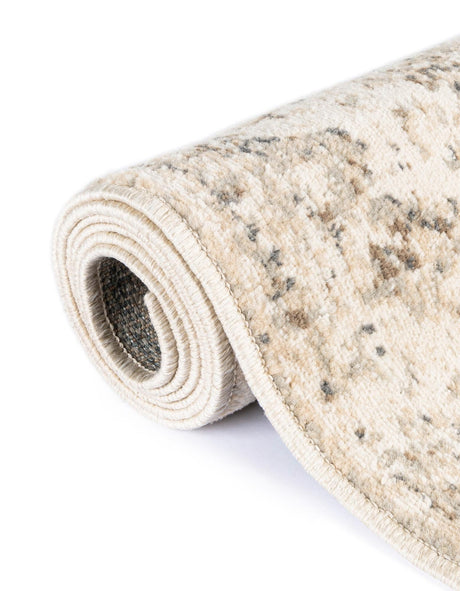 Beige 2' x 6' 1 Tuareg Runner Area Rug Vintage Inspired Distressed Look Durable Easy Clean Carpet for Unique Home Interiors for Sale at Rug Engine