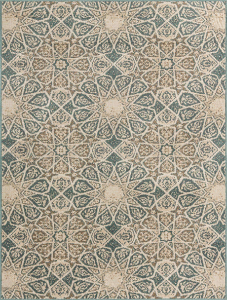 Multicolor 9' x 12' 2 Tuareg Rectangle Area Rug Vintage Inspired Distressed Look Durable Easy Clean Carpet for Unique Home Interiors for Sale at Rug Engine
