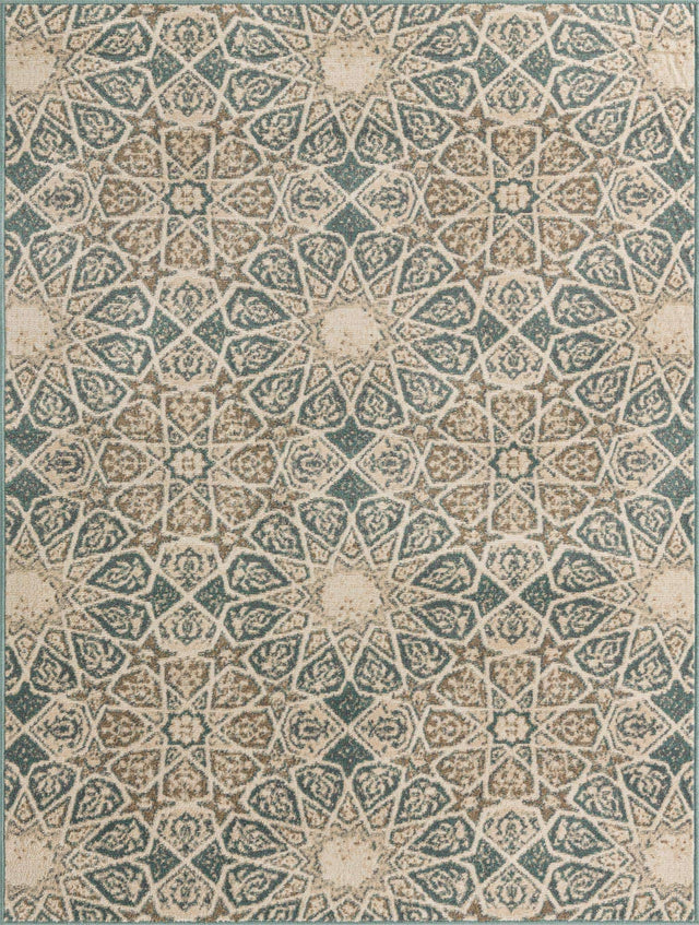 Multicolor 9' x 12' 2 Tuareg Rectangle Area Rug Vintage Inspired Distressed Look Durable Easy Clean Carpet for Unique Home Interiors for Sale at Rug Engine