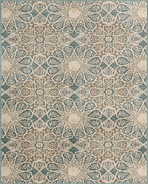 Multicolor 8' x 10' Tuareg Rectangle Area Rug Vintage Inspired Distressed Look Durable Easy Clean Carpet for Unique Home Interiors for Sale at Rug Engine