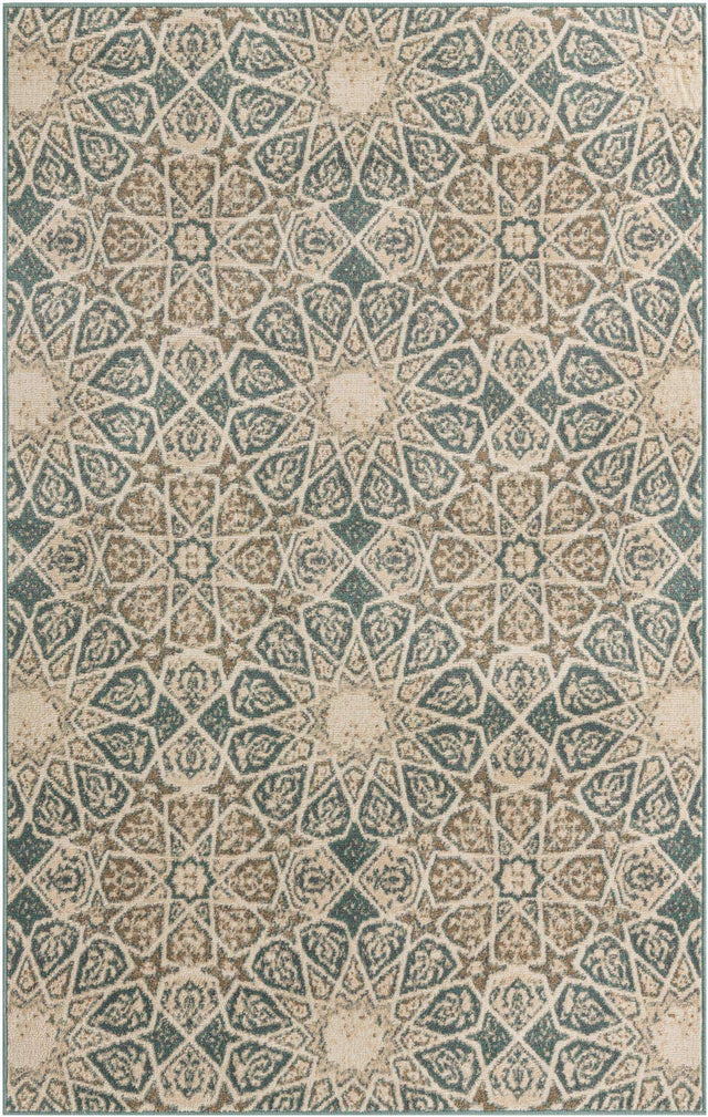 Multicolor 5' 1 x 8' Tuareg Rectangle Area Rug Vintage Inspired Distressed Look Durable Easy Clean Carpet for Unique Home Interiors for Sale at Rug Engine
