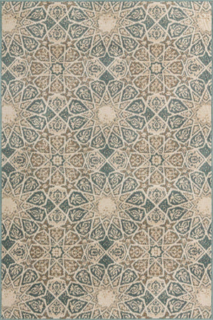 Multicolor 4' 1 x 6' 1 Tuareg Rectangle Area Rug Vintage Inspired Distressed Look Durable Easy Clean Carpet for Unique Home Interiors for Sale at Rug Engine