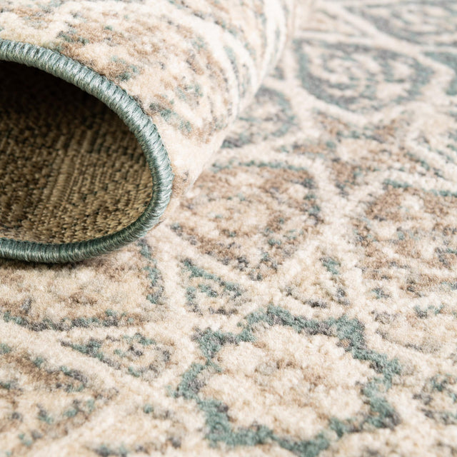 Multicolor 8' x 8' Tuareg Square Area Rug Vintage Inspired Distressed Look Durable Easy Clean Carpet for Unique Home Interiors for Sale at Rug Engine