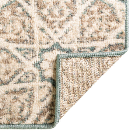 Multicolor 8' x 8' Tuareg Square Area Rug Vintage Inspired Distressed Look Durable Easy Clean Carpet for Unique Home Interiors for Sale at Rug Engine
