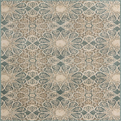 Multicolor 8' x 8' Tuareg Square Area Rug Vintage Inspired Distressed Look Durable Easy Clean Carpet for Unique Home Interiors for Sale at Rug Engine