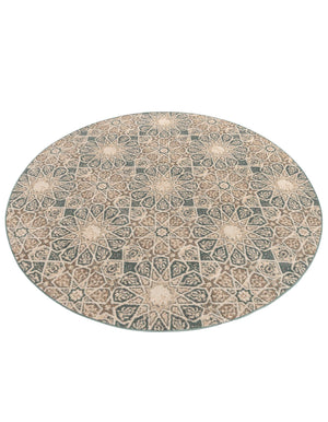 Multicolor 8' x 8' Tuareg Round Area Rug Vintage Inspired Distressed Look Durable Easy Clean Carpet for Unique Home Interiors for Sale at Rug Engine